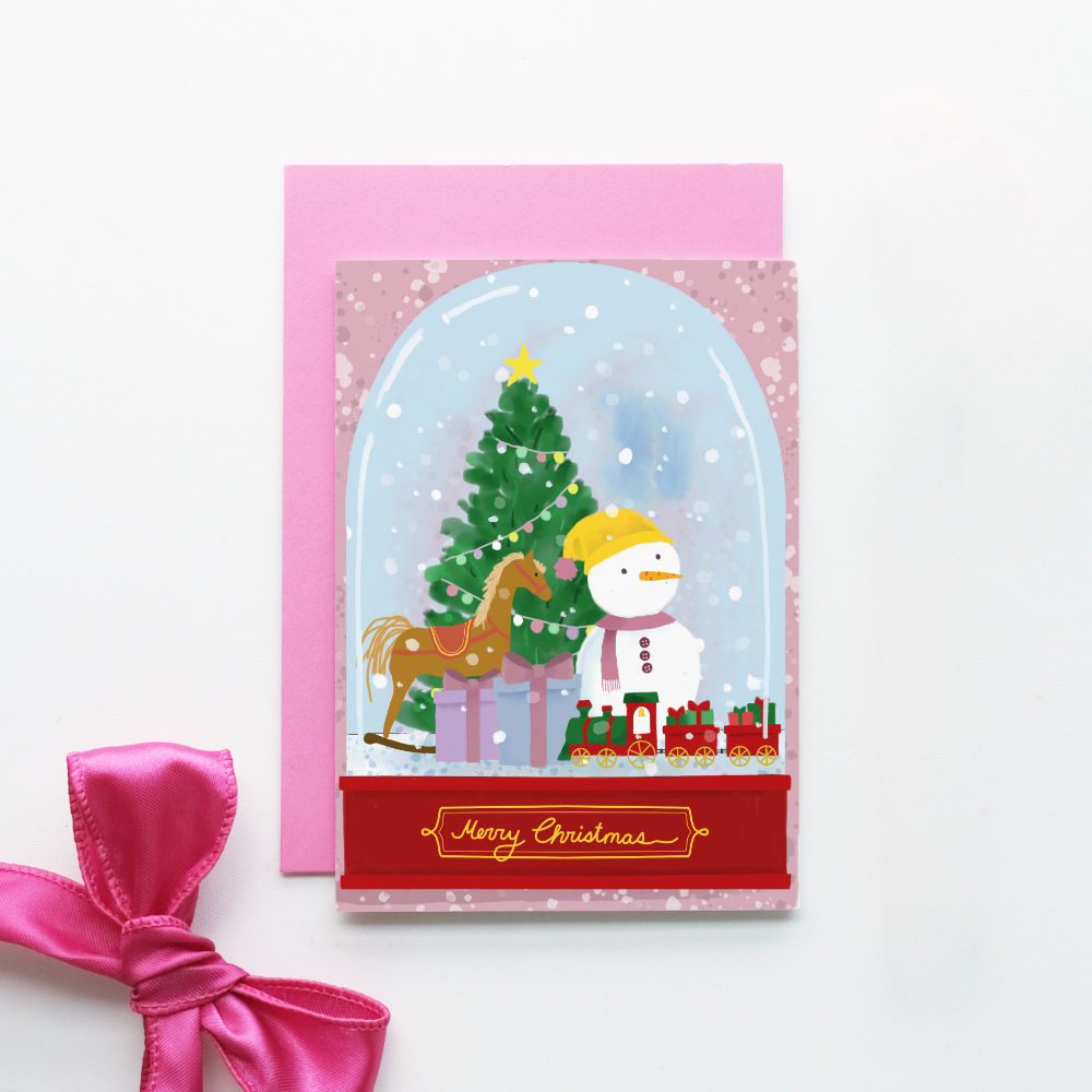 Snow Globe Christmas Card
