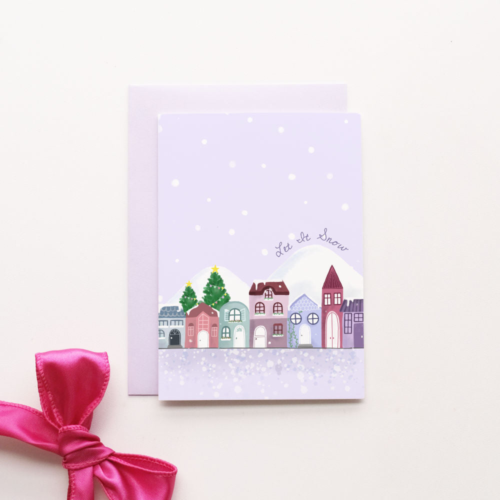 Winter Village Christmas Card