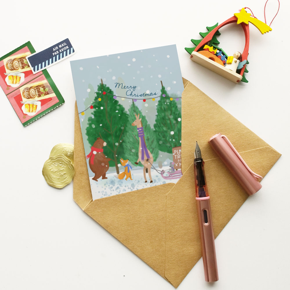 Pick a Pine Tree Christmas Card