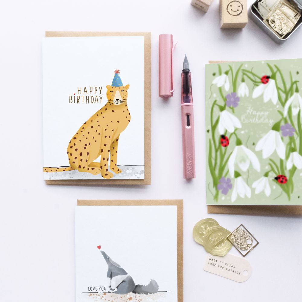 Cheetah Birthday Card