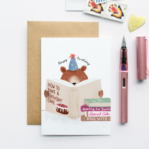 Bear Bake a Cake Birthday Card