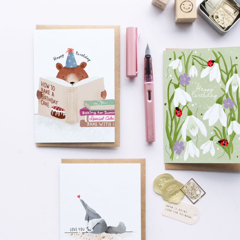 Bear Bake a Cake Birthday Card