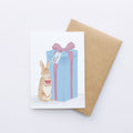 Rabbit & Present Birthday Card