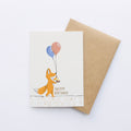 Fox & Balloon Birthday Card