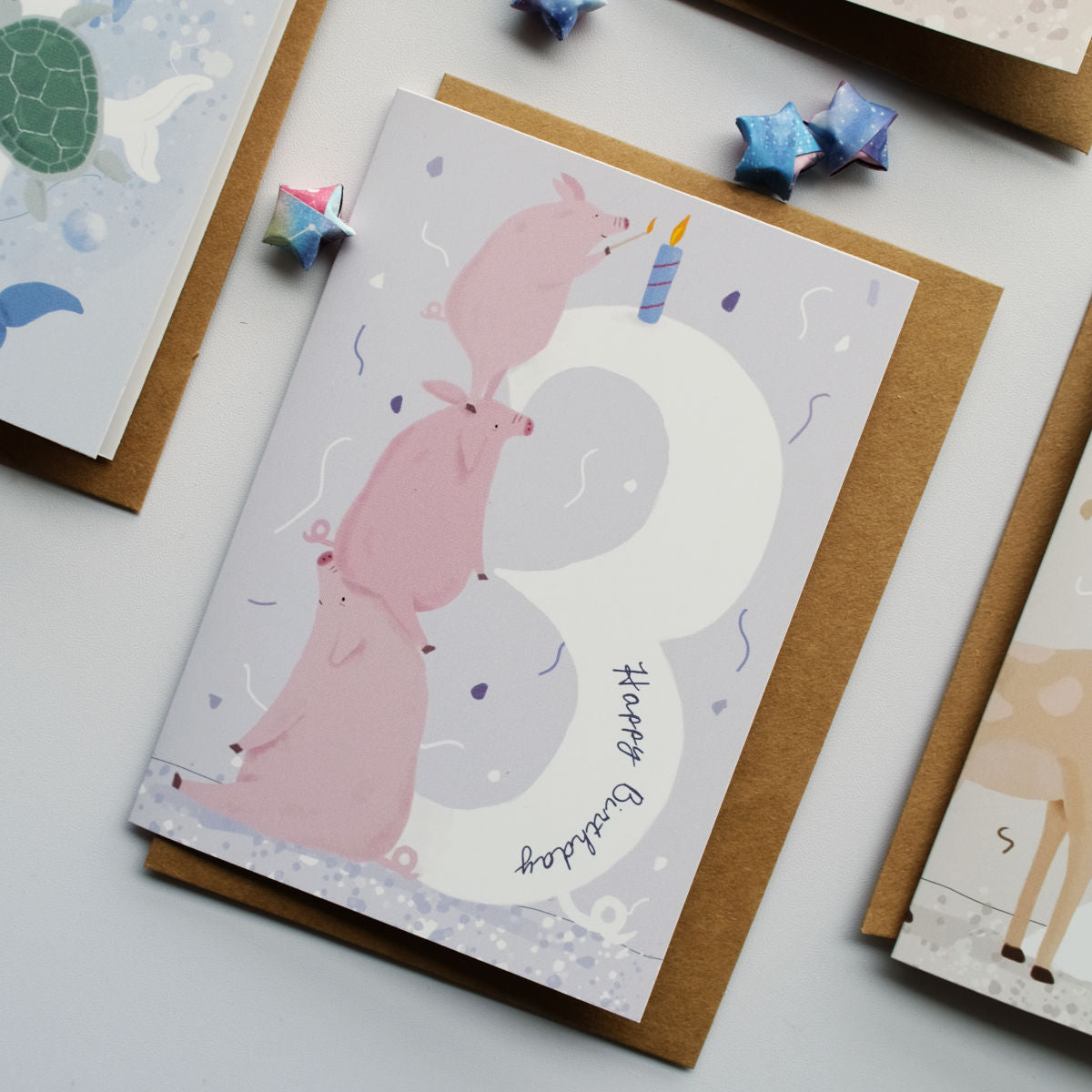 Pig | 3rd Birthday Card