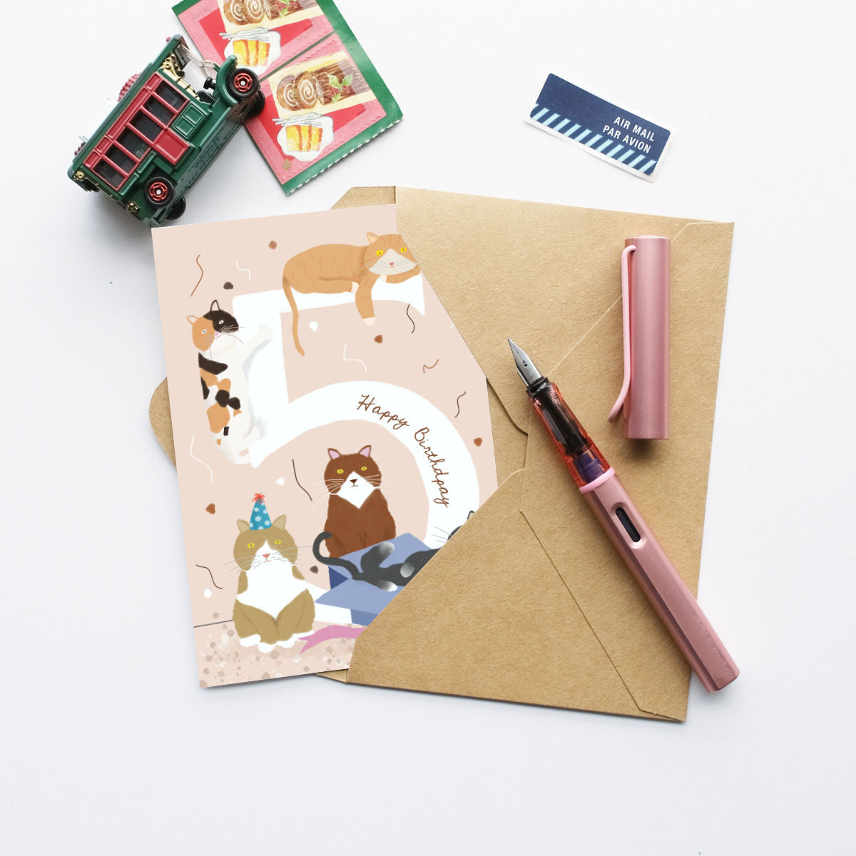 Cat | 5th Birthday Card