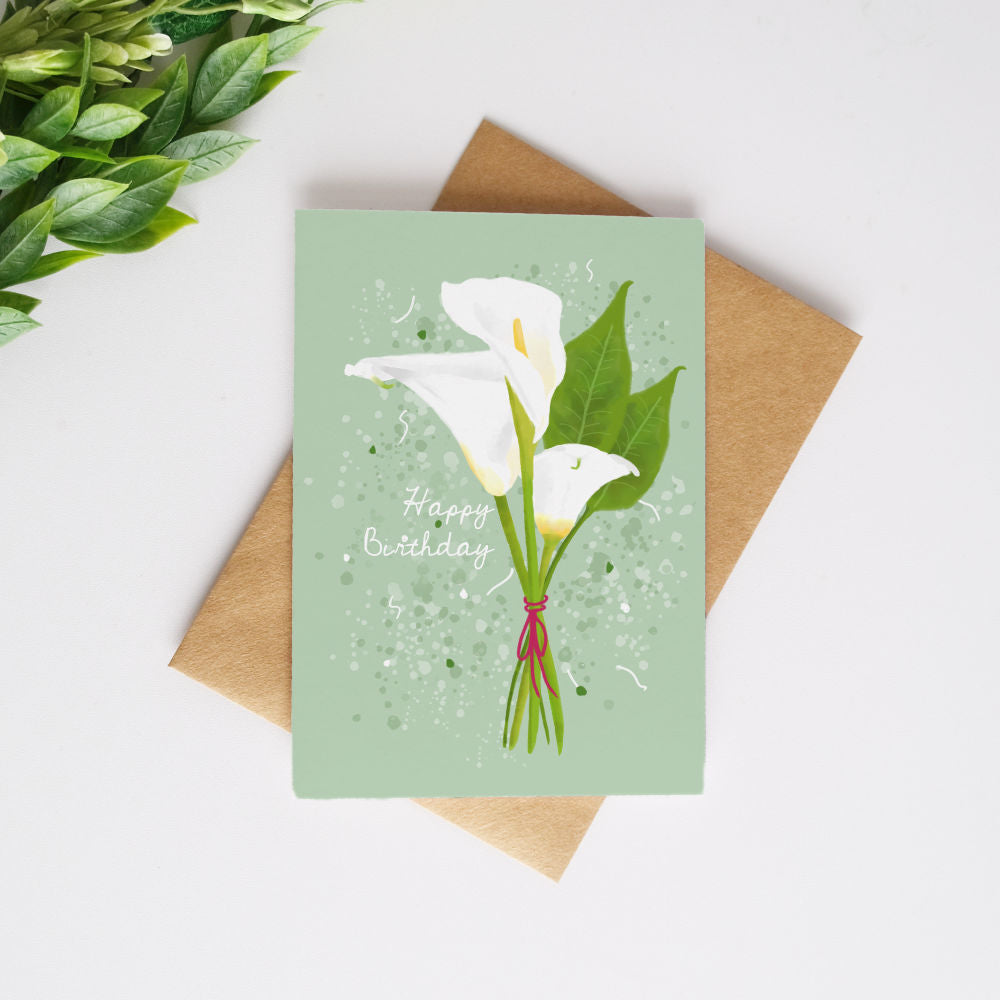 Calla Lily Birthday Card