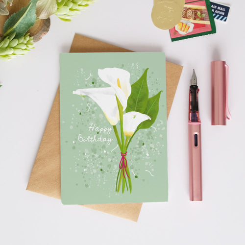Calla Lily Birthday Card